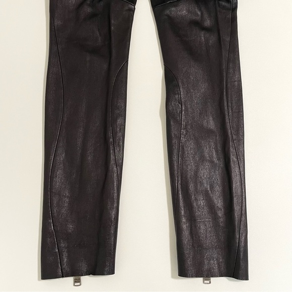 Jitrois Quickie Black Pants Lambskin Stretch Leather Skinny Trouser FR 36 US 4 - Picture 8 of 16